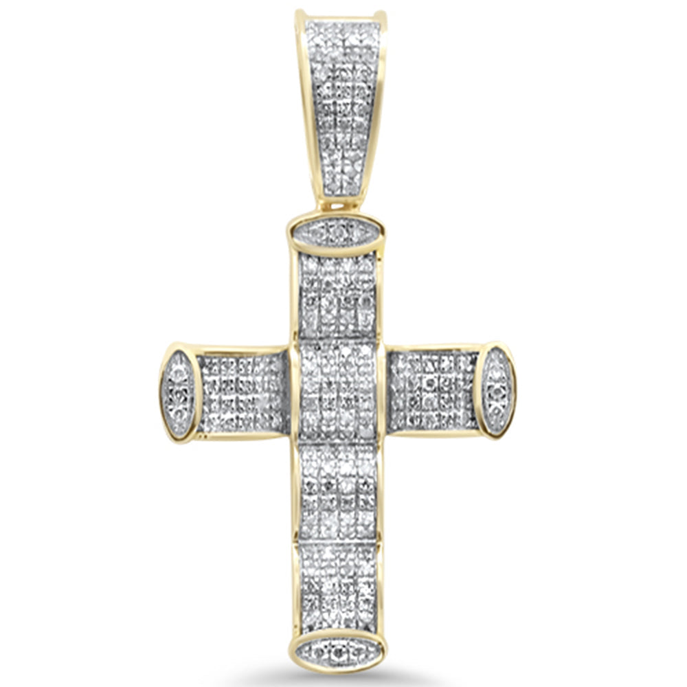 DIAMOND CLOSEOUT!  .42ct G SI 10K Yellow Gold Diamond Cross Pendant