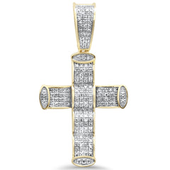 DIAMOND CLOSEOUT!  .42ct G SI 10K Yellow Gold Diamond Cross Pendant