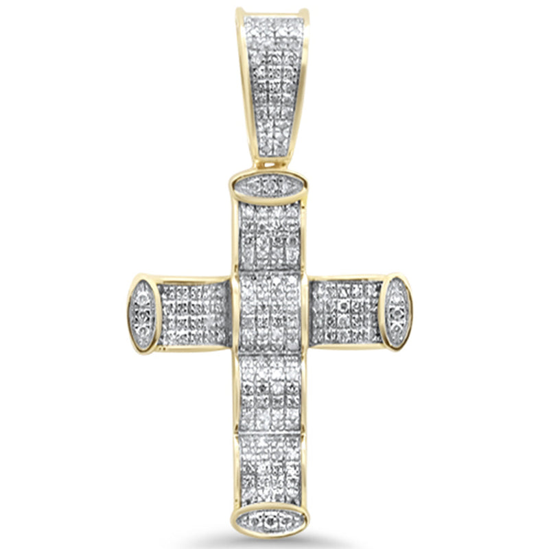 DIAMOND CLOSEOUT!  .42ct G SI 10K Yellow Gold Diamond Cross Pendant