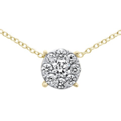 DIAMOND CLOSEOUT! .43ct G SI 10K Yellow Gold Diamond Solitaire Pendant 18" Necklace