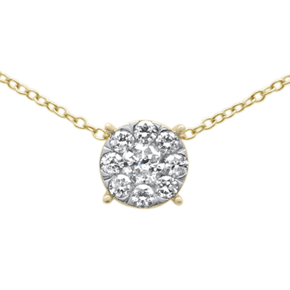 DIAMOND CLOSEOUT! .53ct G SI 10K Yellow Gold Diamond Round Pendant