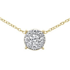DIAMOND CLOSEOUT! .53ct G SI 10K Yellow Gold Diamond Round Pendant