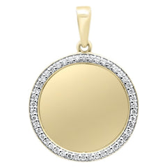 DIAMOND CLOSEOUT!  .63ct G SI 10K Yellow Gold Diamond Iced Out Memory Charm Pendant