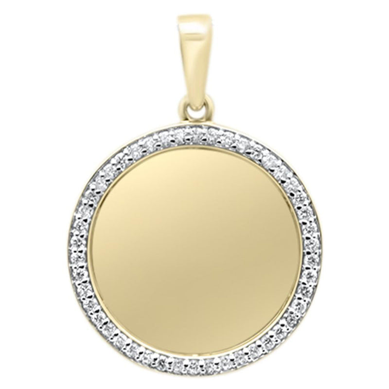 DIAMOND CLOSEOUT!  .63ct G SI 10K Yellow Gold Diamond Iced Out Memory Charm Pendant