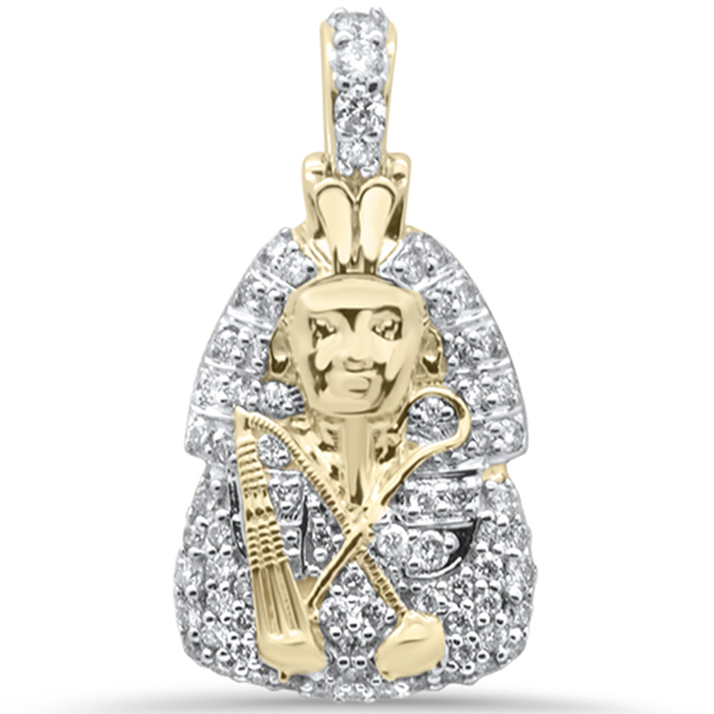 DIAMOND  CLOSEOUT!  .46ct G SI 10K Yellow Gold Diamond Mummy Sphinx Hip Hop Charm Pendant