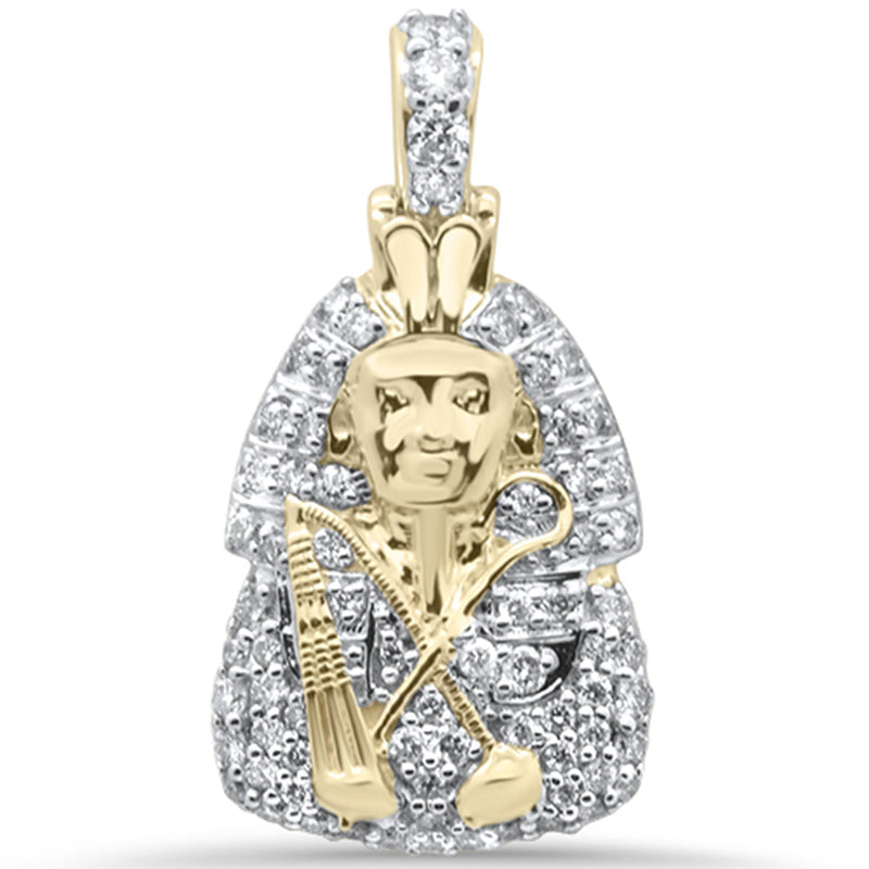 DIAMOND  CLOSEOUT!  .46ct G SI 10K Yellow Gold Diamond Mummy Sphinx Hip Hop Charm Pendant