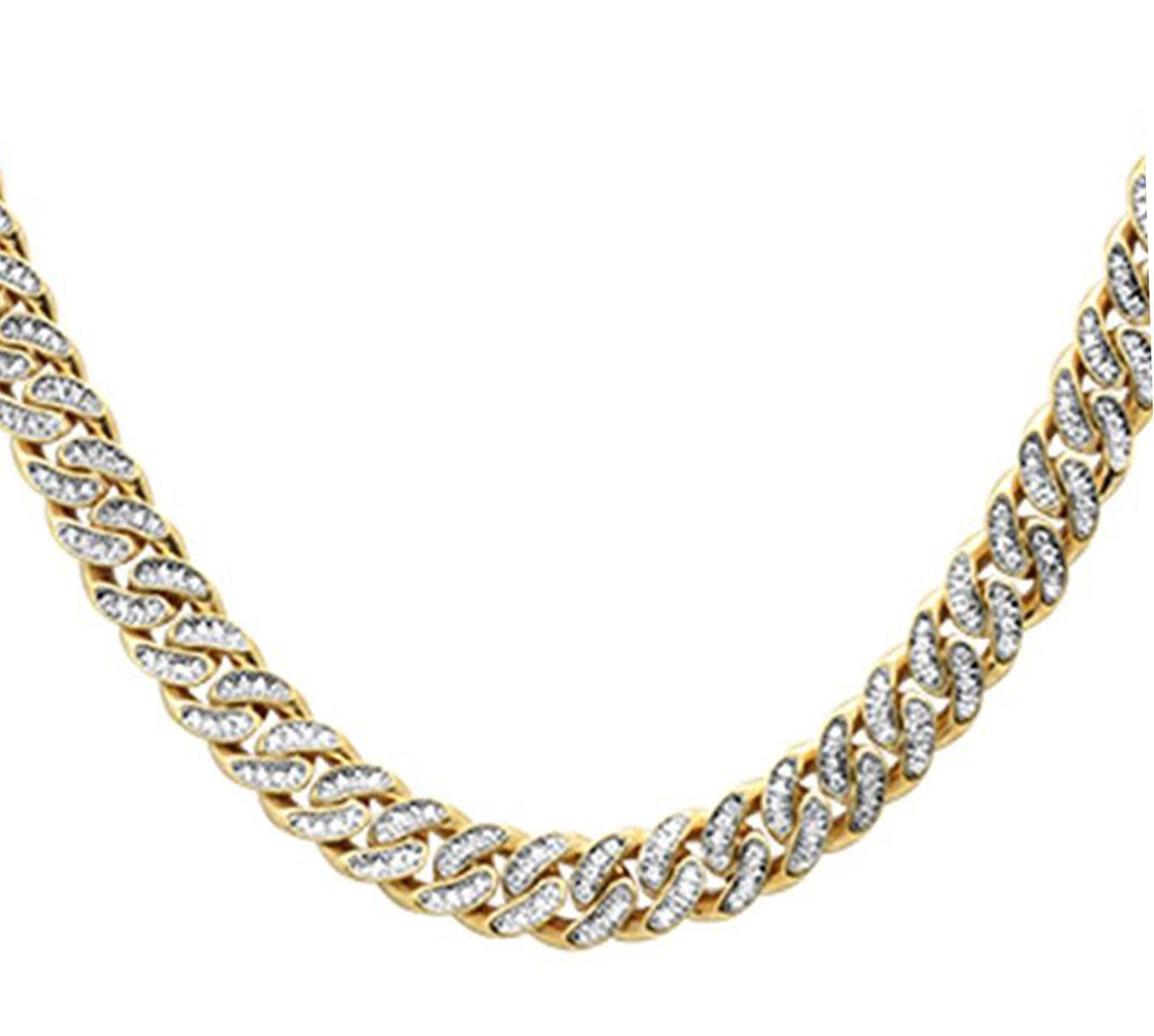 SPECIAL! 7mm 6.57ct G SI 14K Yellow Gold Diamond Round Cuban Necklace 22"
