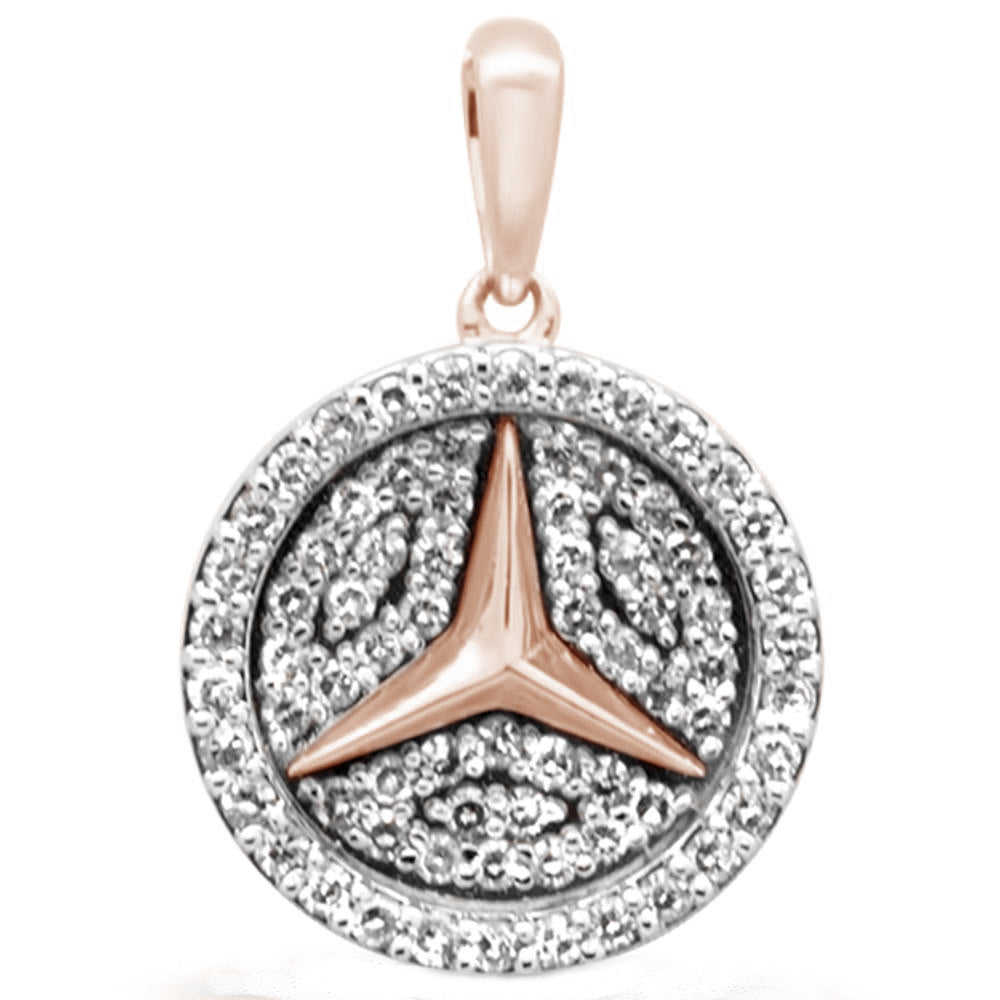 DIAMOND CLOSEOUT!  .49ct G SI 10K Rose Gold Diamond Hip Hop Diamond Emblem Medallion Pendant