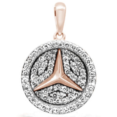 DIAMOND CLOSEOUT!  .49ct G SI 10K Rose Gold Diamond Hip Hop Diamond Emblem Medallion Pendant