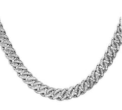 SPECIAL! 4mm 1.87ct G SI 14k White Gold Round Diamond Cuban Necklace 18"