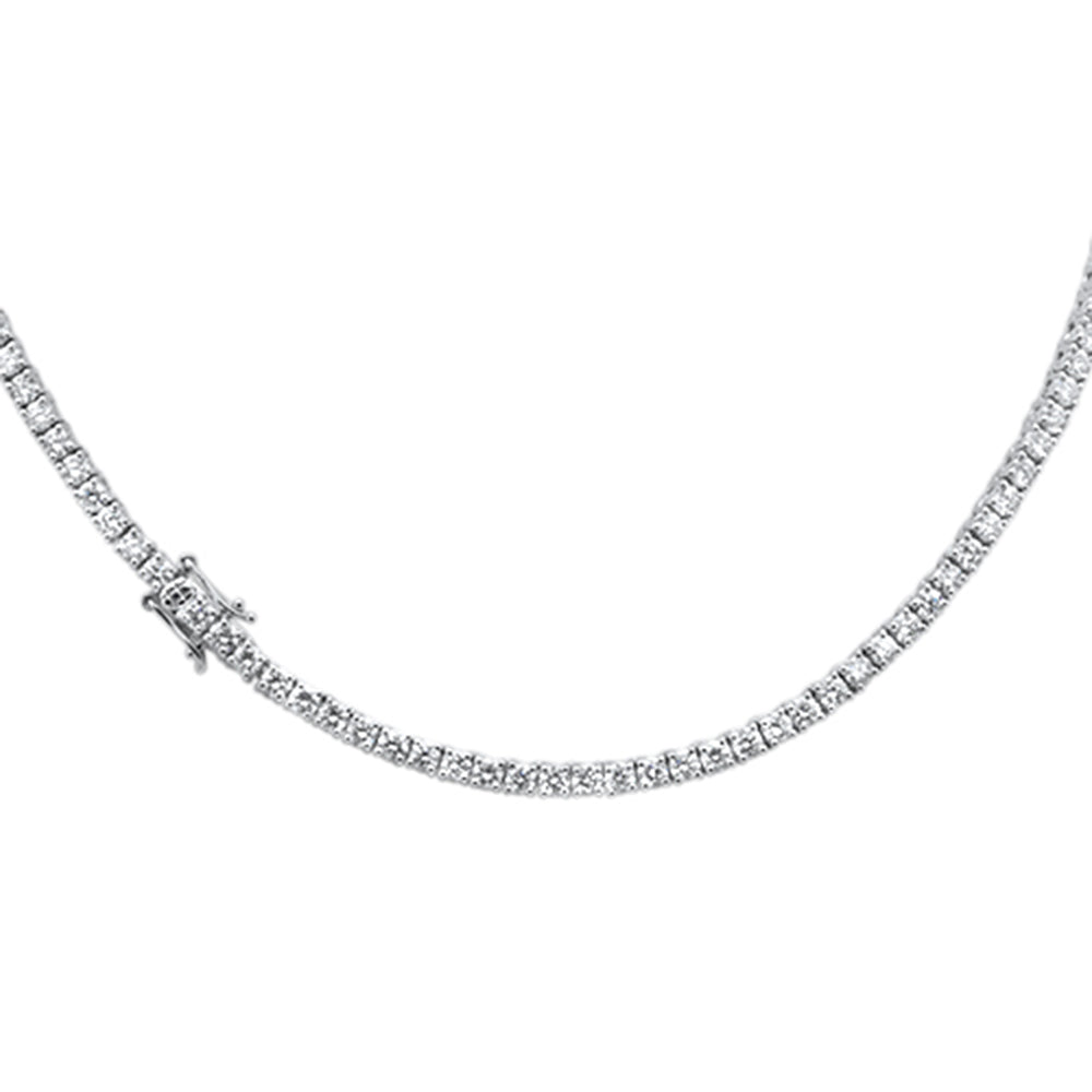 SPECIAL! 6.93ct G SI 14K White Gold Diamond Tennis Necklace 16" Long