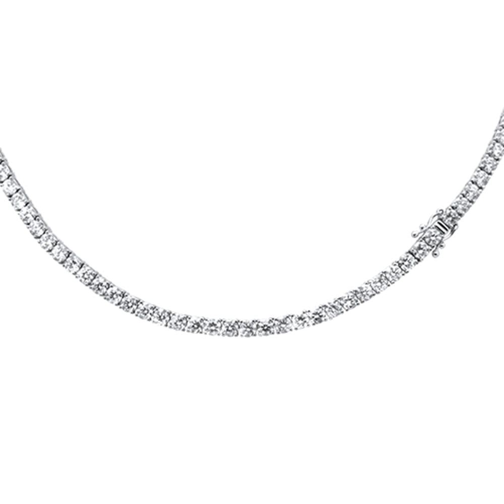 SPECIAL! 7.92ct G SI 14K White Gold Diamond Tennis Necklace 18"