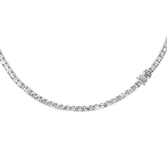 SPECIAL!7.13ct G SI 14K White Gold Diamond Tennis Necklace 16"