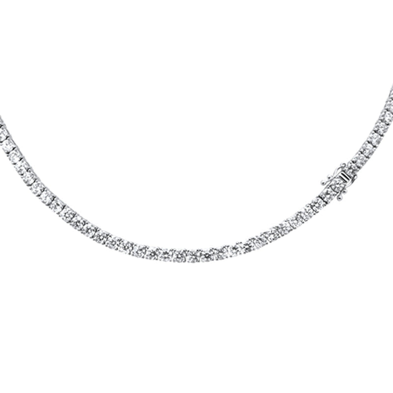 SPECIAL!7.13ct G SI 14K White Gold Diamond Tennis Necklace 16"