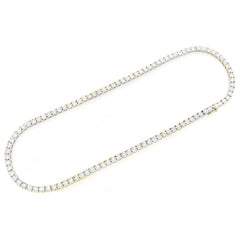 SPECIAL! 1.58ct G SI 10K Yellow Gold Tennis Miracle Illusion Set Tennis Necklace 22"