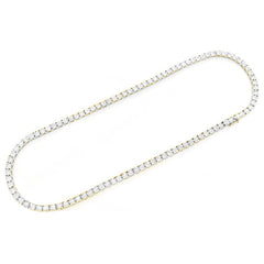 SPECIAL!2.26ct G SI 10K Yellow Gold Tennis Miracle Illusion Necklace 22"