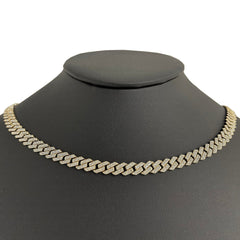 SPECIAL! 9MM 8.19ct G SI 14K Yellow Gold Diamond Square Cuban Necklace 22"