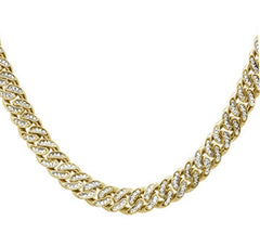 SPECIAL! 5mm 1.47ct G SI 14k Yellow Gold Diamond Round Cuban Necklace 16"