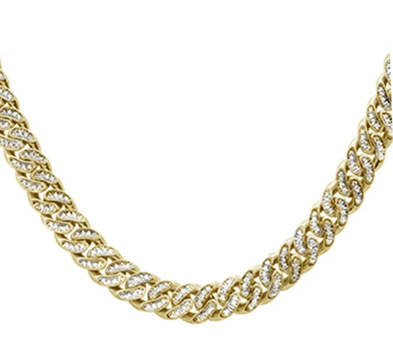 SPECIAL! 5mm 2.01ct G SI 14k Yellow Gold Diamond Round Cuban Necklace 22"
