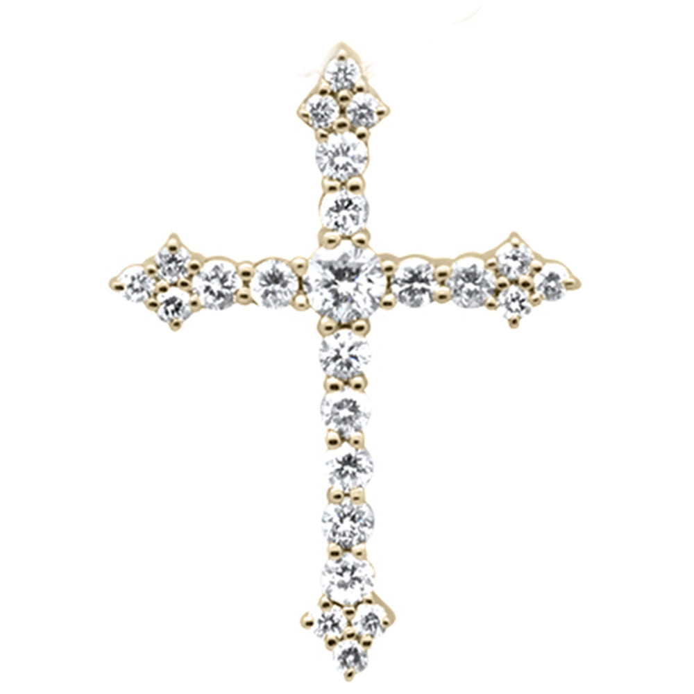 DIAMOND CLOSEOUT! .49ct G SI 14KT Yellow Gold Diamond Cross Pendant