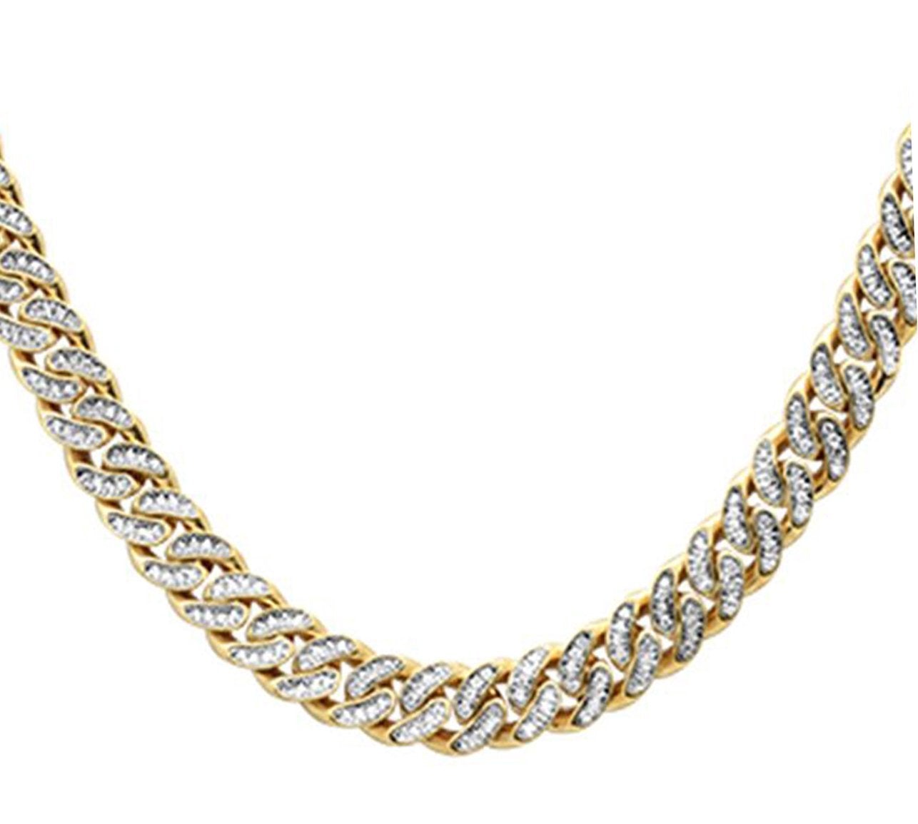 SPECIAL! 7mm 6.30ct G SI 14K Yellow Gold Diamond Iced out Micro Pave Round Miami Cuban Necklace 22"