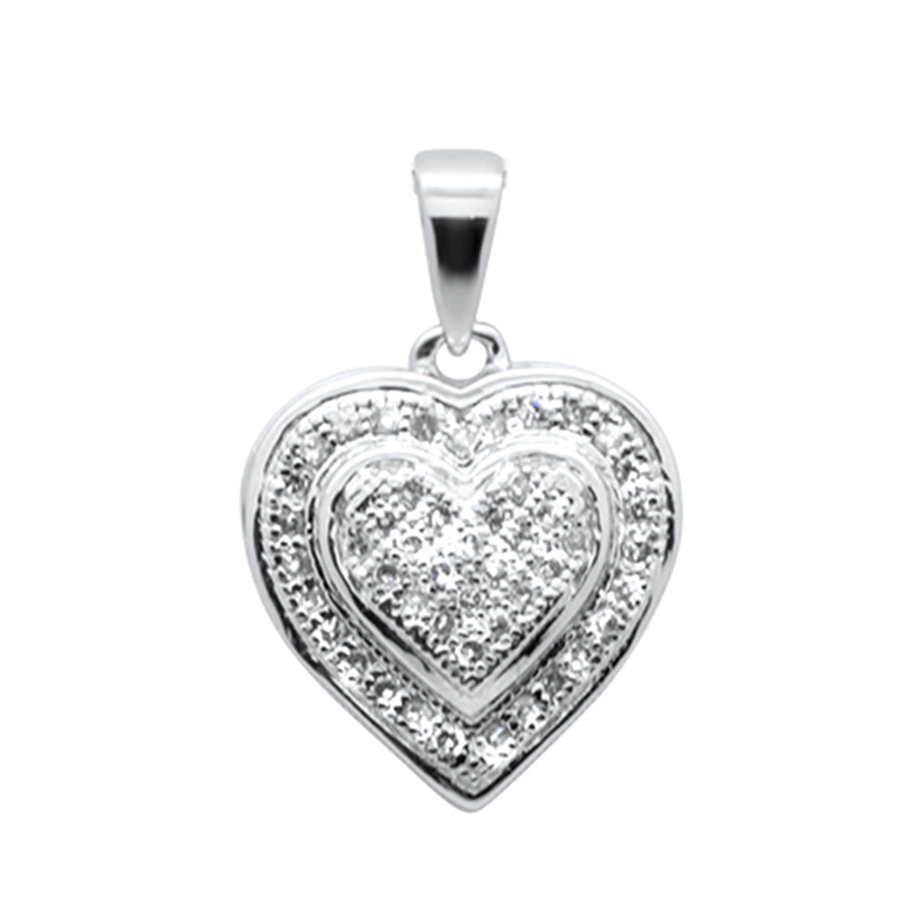DIAMOND CLOSEOUT! .15ct G SI 10K White Gold Diamond Heart Pendant