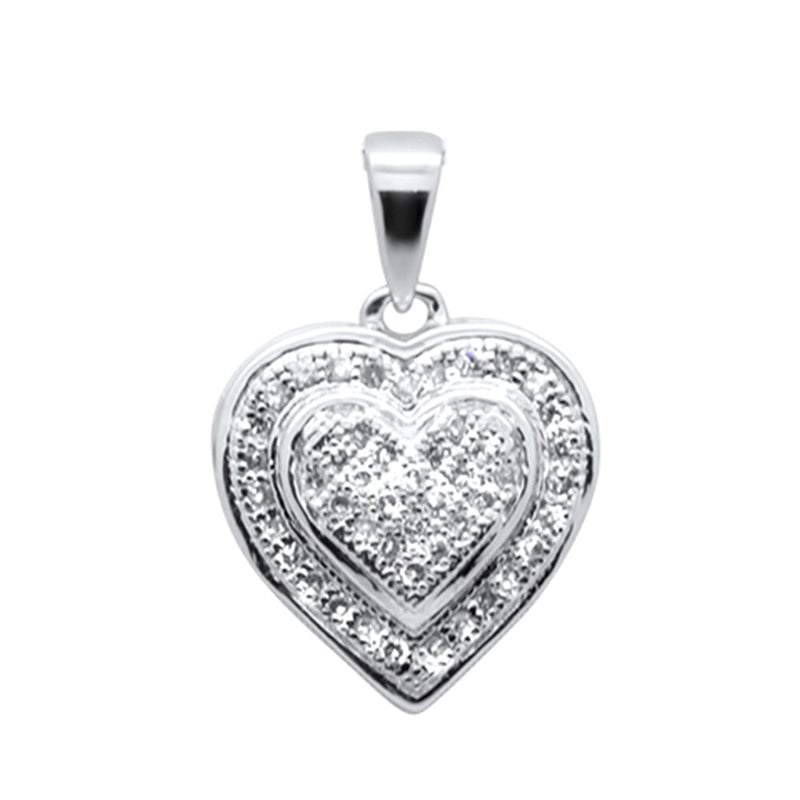 DIAMOND CLOSEOUT! .15ct G SI 10K White Gold Diamond Heart Pendant
