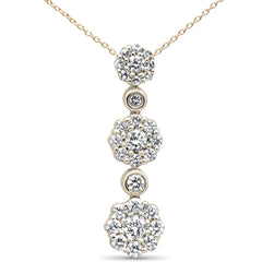 DIAMOND CLOSEOUT!  .39ct G SI 14K Yellow Gold Diamond Fashion Pendant 18" Long Chain Included