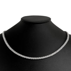 SPECIAL! 5.07ct 14K White Gold Tennis Miracle Illusion Necklace 22"