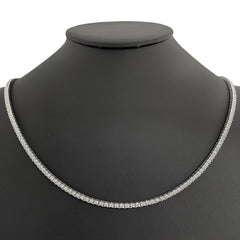 SPECIAL! 2.03ct G SI 14K White Gold Diamond Miracle Illusion Tennis Necklace 16"