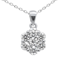 DIAMOND CLOSEOUT! 1.51ct G SI 14K White Gold Diamond Cluster Pendant