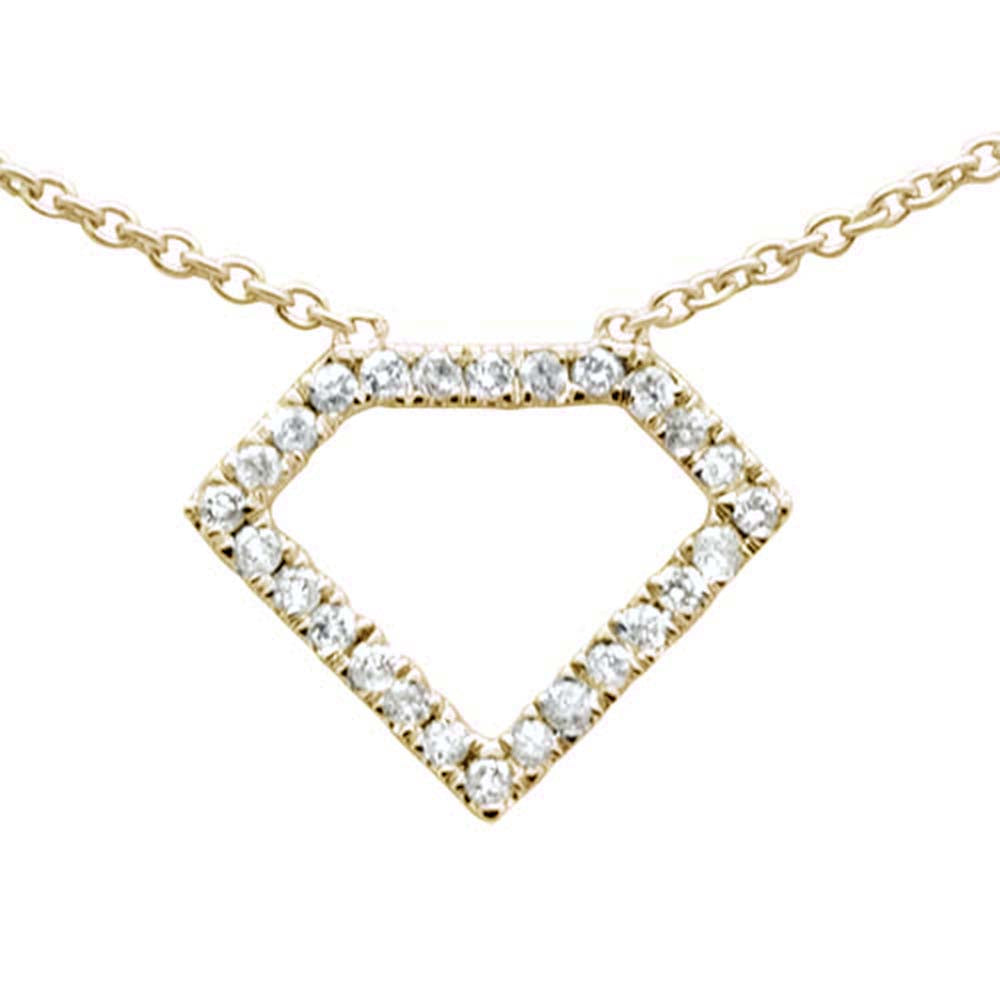 DIAMOND CLOSEOUT! .22ct G SI 14K Yellow Gold Diamond Charm Pendant Necklace 16"
