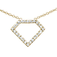 DIAMOND CLOSEOUT! .22ct G SI 14K Yellow Gold Diamond Charm Pendant Necklace 16"