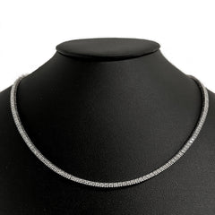 SPECIAL! 4.31ct G SI 14K White Gold Diamond Tennis Necklace 16" Long