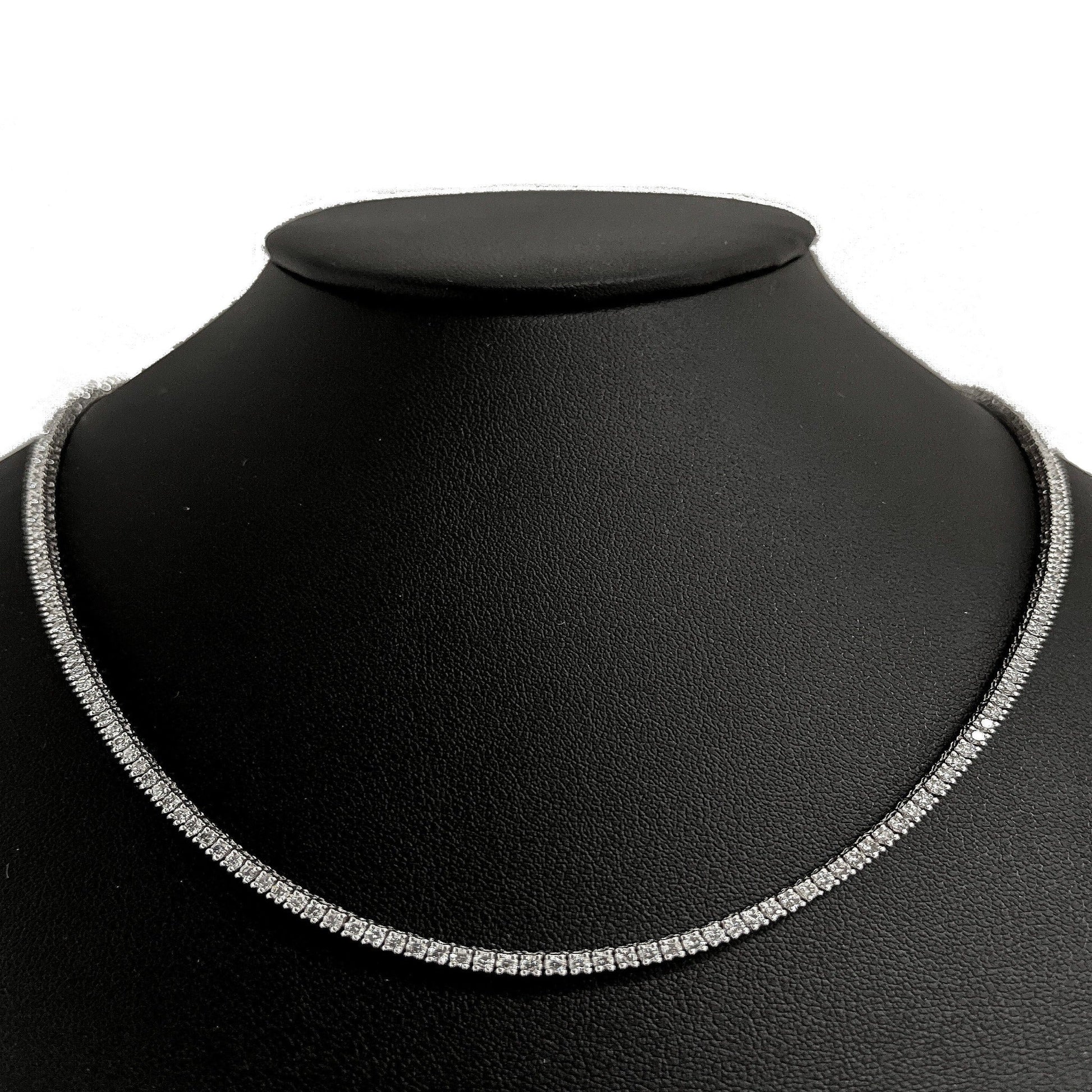 SPECIAL! 8.68ct G SI 14K White Gold Diamond Tennis Necklace 16"