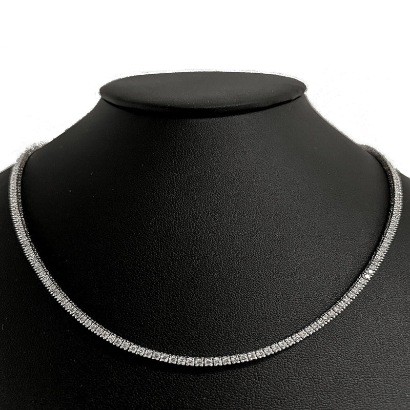 SPECIAL! 8.68ct G SI 14K White Gold Diamond Tennis Necklace 16"