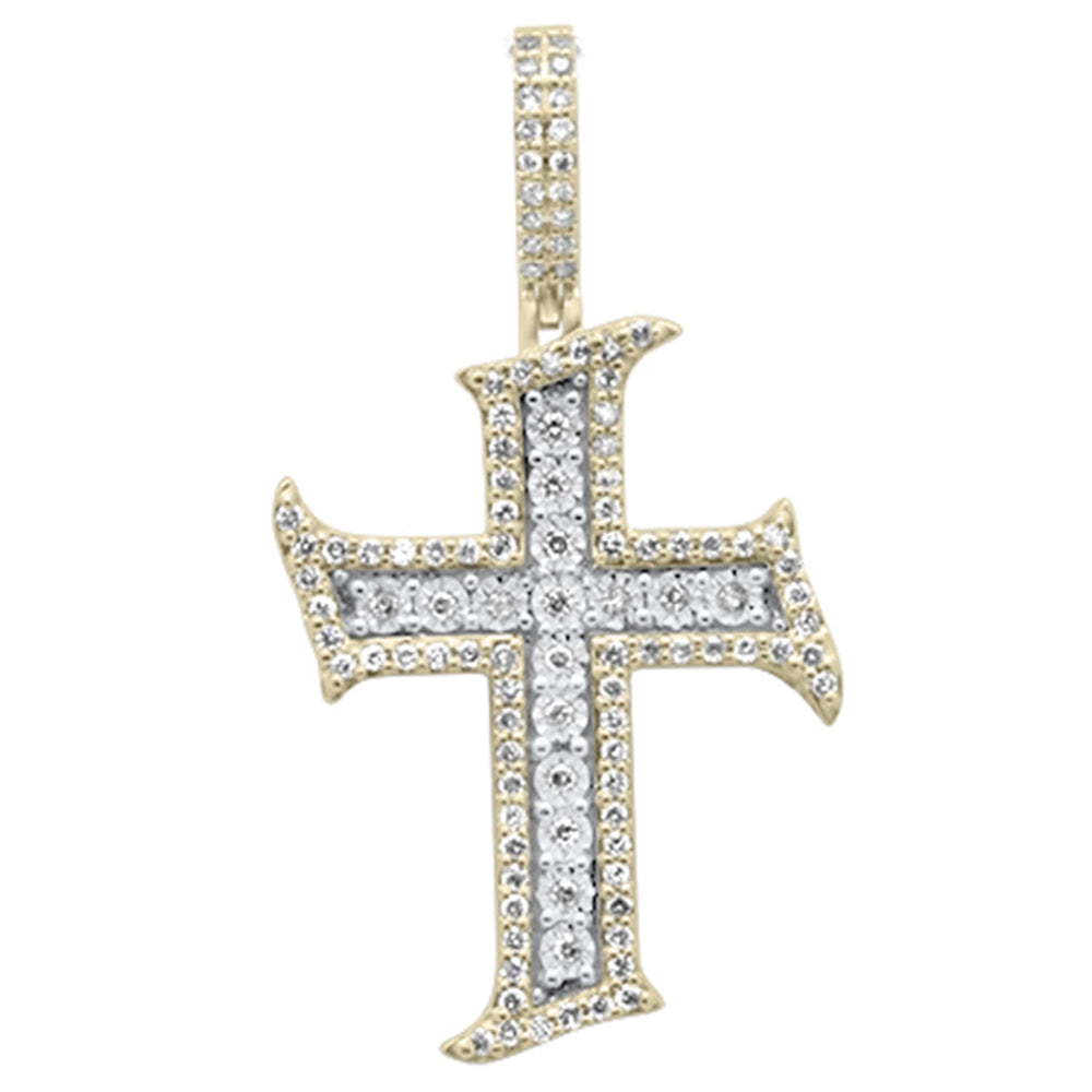 DIAMOND CLOSEOUT!  .48ct G SI 10K Yellow Gold Diamond Cross Necklace Pendant