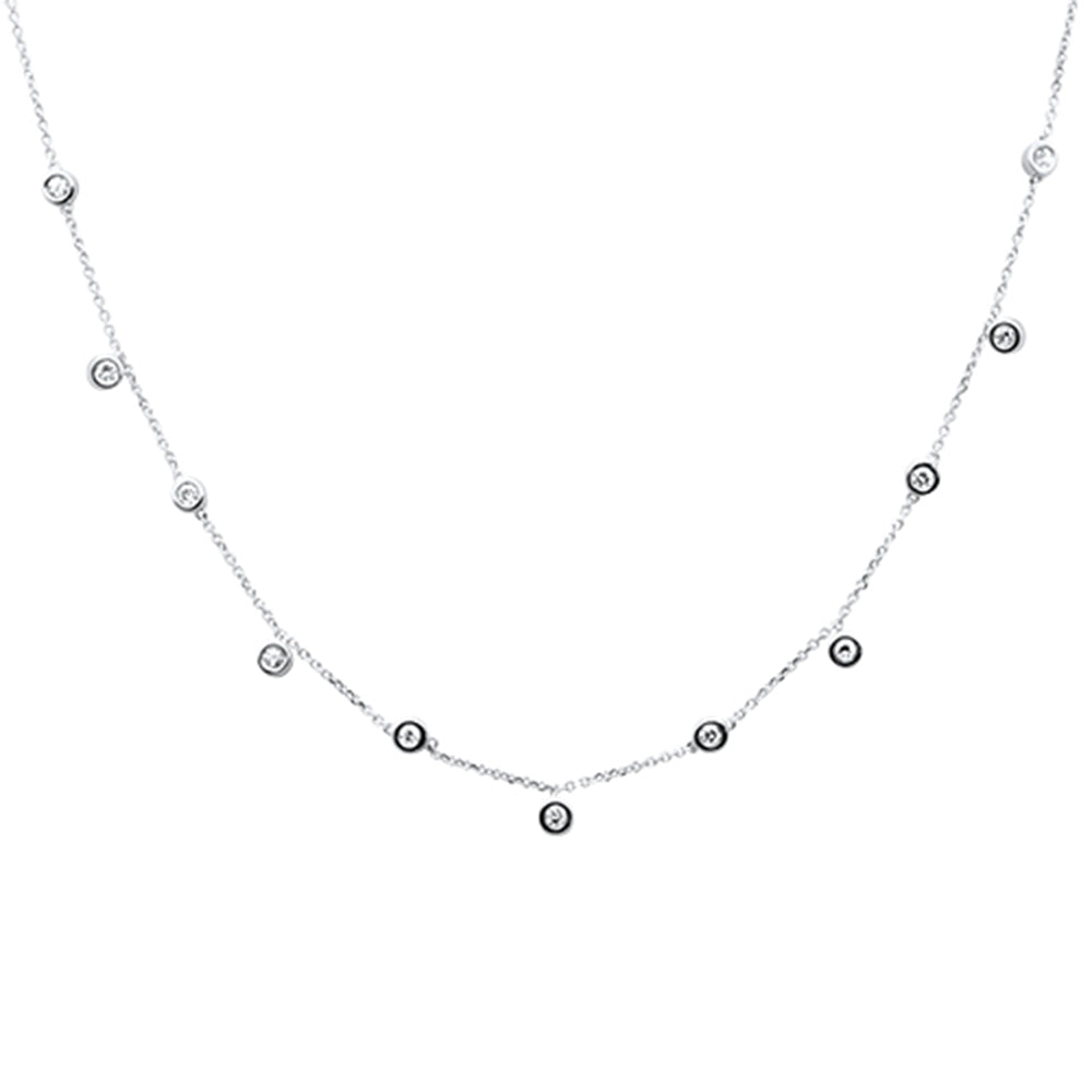 DIAMOND CLOSEOUT!  .37ct G SI 14K White Gold Diamond by the Yard Necklace 18"