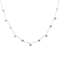 DIAMOND CLOSEOUT!  .37ct G SI 14K White Gold Diamond by the Yard Necklace 18"