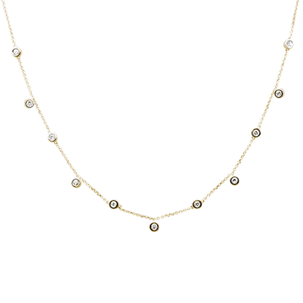 DIAMOND CLOSEOUT!  .36ct G SI 14K Yellow Gold Diamond by the Yard Necklace 18"
