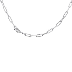 SPECIAL!1.77ct G SI 14K White Gold Diamond Paperclip Necklace 16"