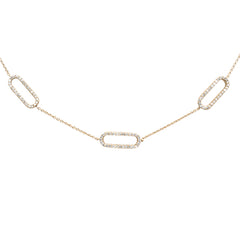 DIAMOND CLOSEOUT! .35ct G SI 14K Yellow Gold Diamond Paperclip Style Chain Necklace Pendant