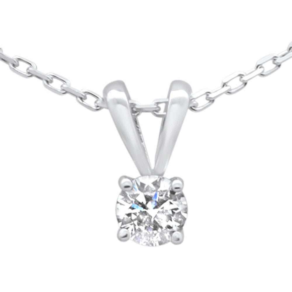 .21ct G SI 14K White Gold Diamond Solitaire Pendant Necklace
