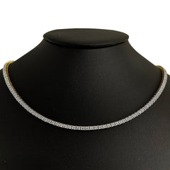 SPECIAL!1.81ct G SI 10K Yellow Gold Tennis Miracle Illusion Necklace 18"