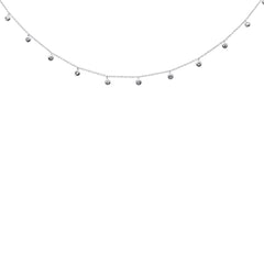 DIAMOND CLOSEOUT! .20ct G SI 14K White Gold Diamond Drop Style Diamond by the Yard Pendant Necklace 18"
