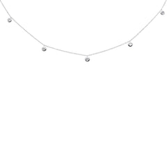 SPECIAL! .26ct G SI 14K White Gold Diamond Drop Style Diamond by the Yard Pendant Necklace 18"