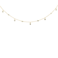 DIAMOND CLOSEOUT! .43ct G SI 14K Yellow Gold Diamond Diamond By the Yard Pendant Necklace 18"