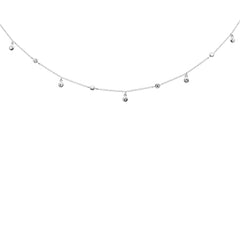 DIAMOND CLOSEOUT! .44ct G SI 14K White Gold Diamond Diamond By the Yard Pendant Necklace 18"