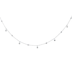 SPECIAL! .22ct G SI 14K White Gold Diamond Diamond By the Yard Pendant Necklace 18"