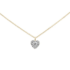 DIAMOND CLOSEOUT! .27ct G SI 14K Yellow Gold Diamond Heart Pendant Necklace